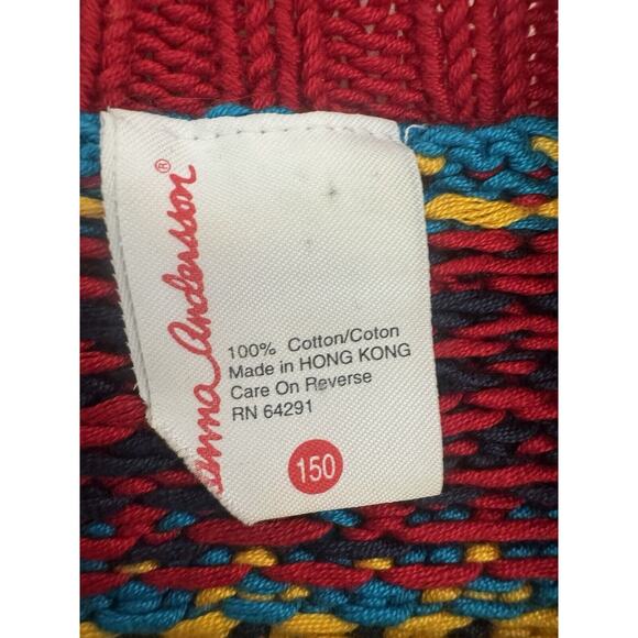 Hanna Andersson Womens Small Sweater Fair Isle Mock Neck Knitted Pullover EUC - Picture 8 of 14